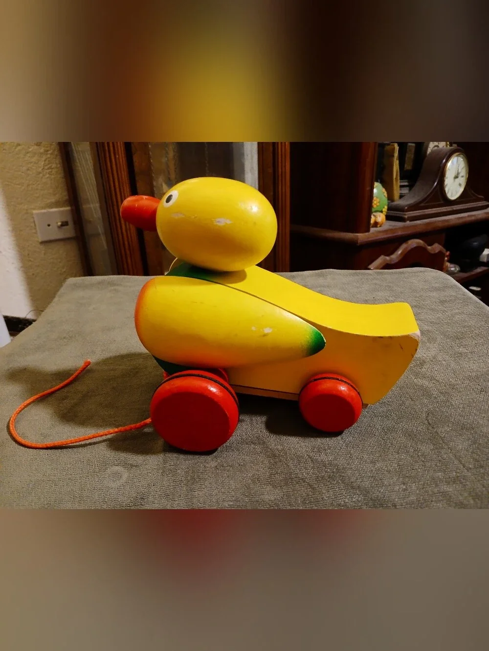 Wood Duck Pull Toy made in the Czech Republic